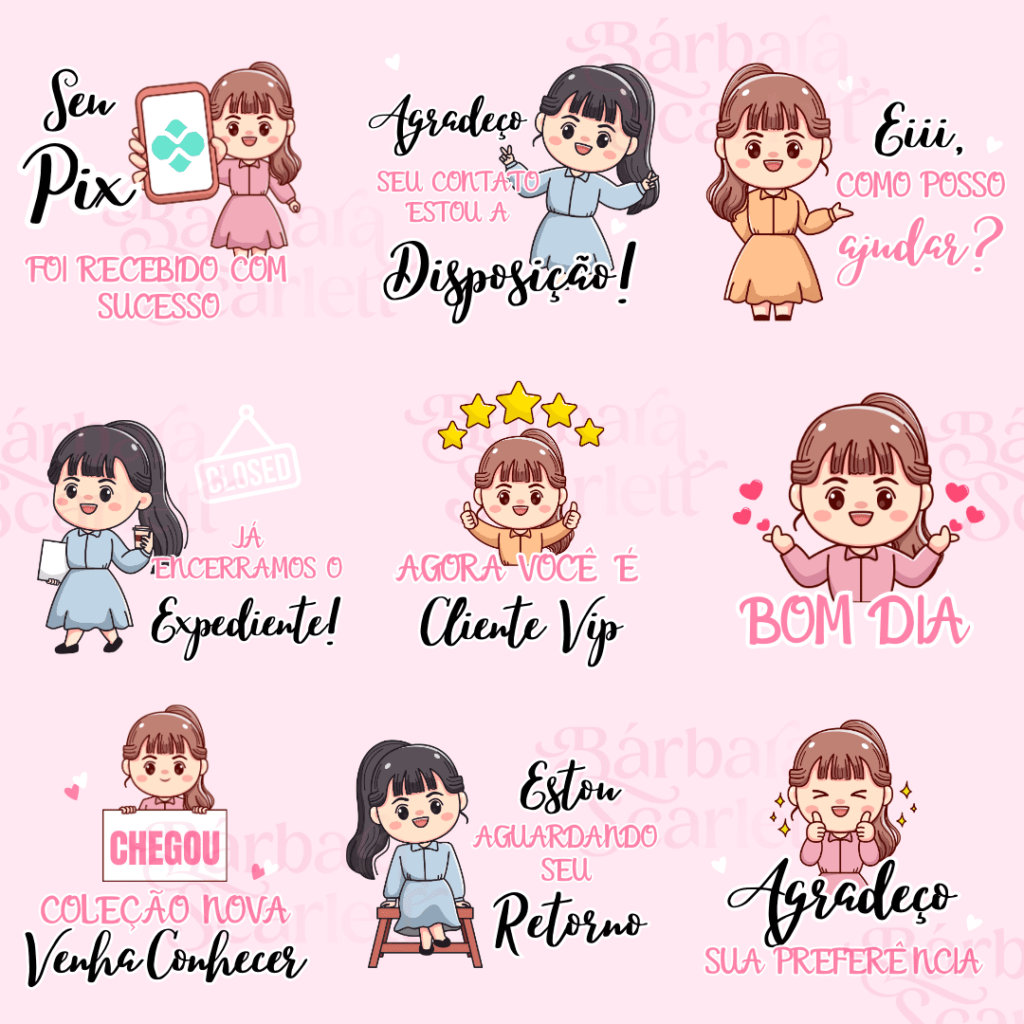 Figurinhas do Atendimento de Sucesso